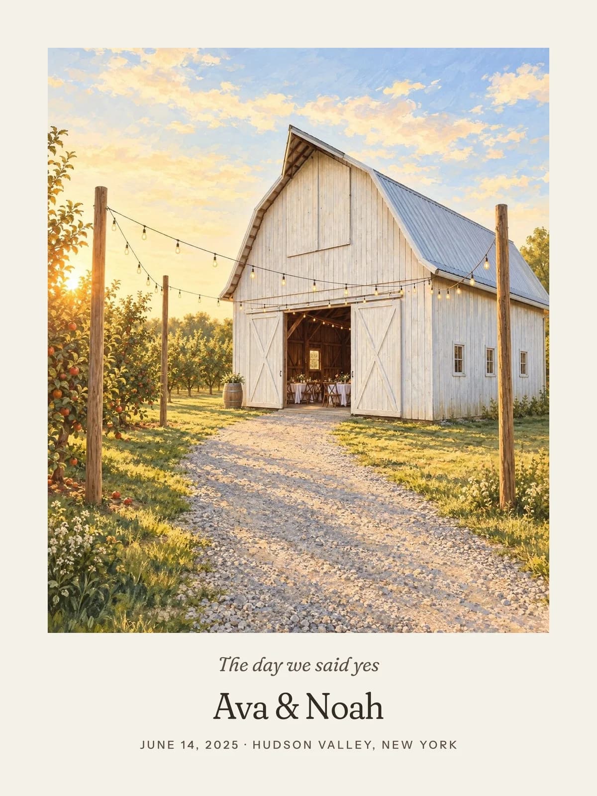 The Day We Said Yes: Painterly sample print