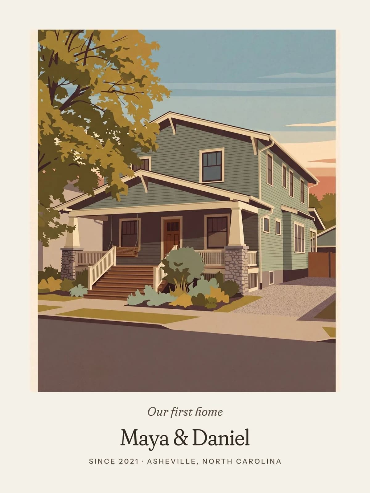 Our First Home sample, Mid-century style